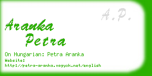 aranka petra business card